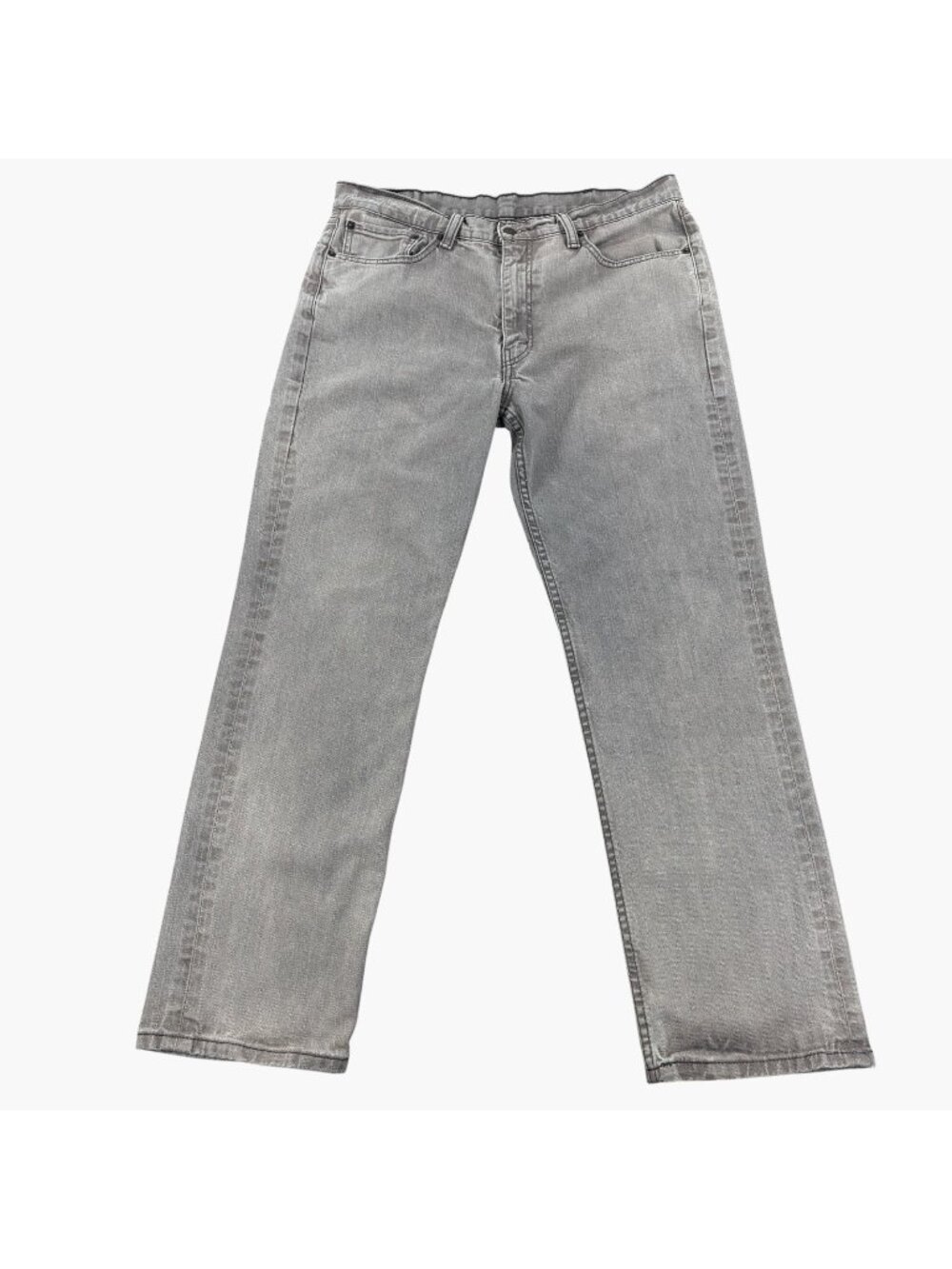 Vintage Levis 514 Jeans Mens 38x32 (36x30) Gray Washed Straight Fit Red Tab